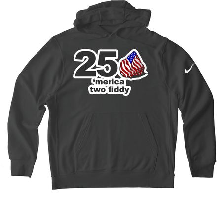 'Merica Two Fiddy - Freedom Rock, a Anthracite Nike Club Fleece Pullover Hoodie