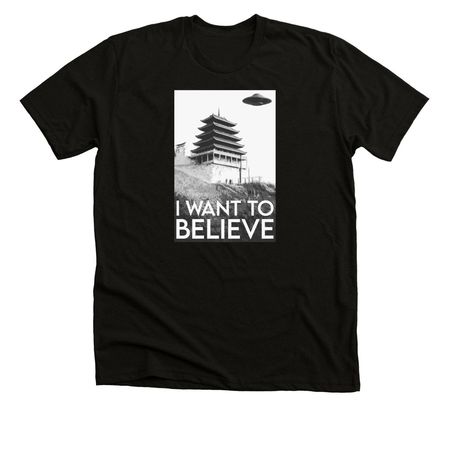 BELIEVE, a Solid Black Blend Premium Unisex Tee