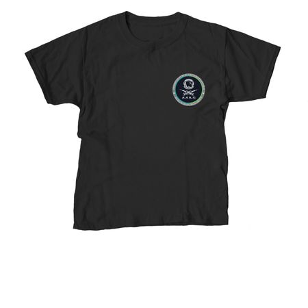 AARG Pirate Logo, a Black Youth Unisex Tee