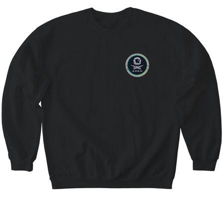 AARG Pirate Logo, a Black Softstyle Crewneck Sweatshirt