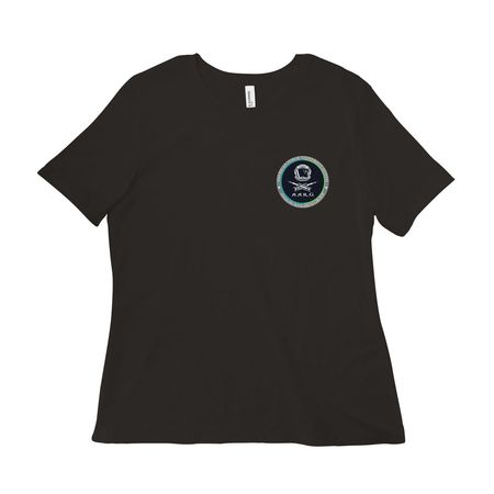 AARG Pirate Logo, a Black Women?s Relaxed Cotton Tee