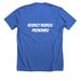 My Pronouns Shirt (He/Him), a Heather True Royal Premium Unisex Tee (back-view)