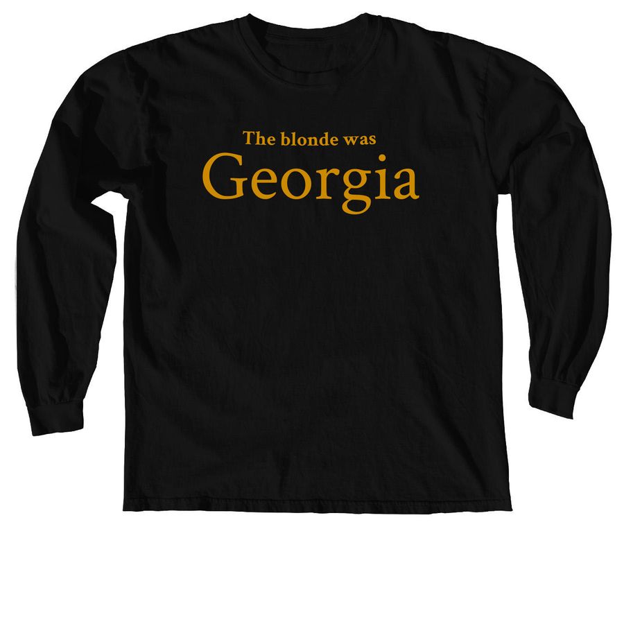 The Blonde Tee ll, a Black Comfort Colors Long Sleeve Tee