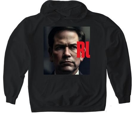 RUBIO, a Black Gildan Softstyle Pullover Hoodie