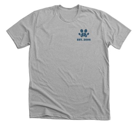 Foster, Adopt, Rescue & Advocate, a Athletic Heather Premium Unisex Tee