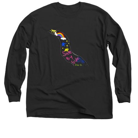 Side By Side, a Black Classic Long Sleeve Tee