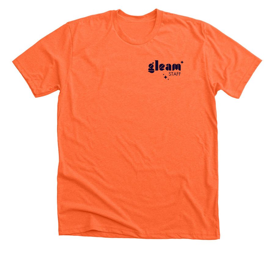 GLEAM Staff Shirt&nbsp;, a Heather Orange Premium Unisex Tee
