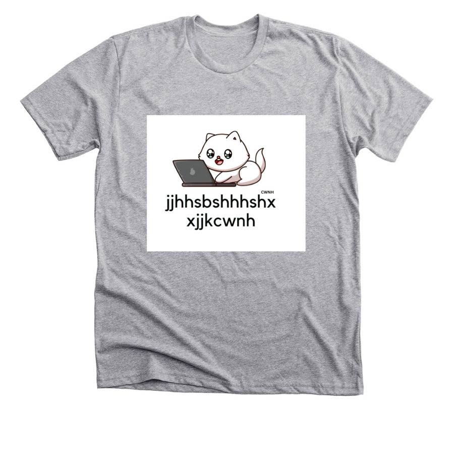 Funny cat, a Athletic Heather Premium Unisex Tee