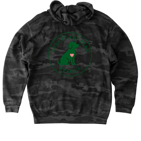 Sweatshirt Collective, a Black Camo Heavyweight Camo Pullover Hoodie (back-view)