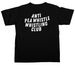 Roller Derby: Anti Pea Whistle Whistling Club, a Black Comfort Colors Unisex Tee (back-view)