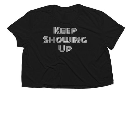 PTC to NYC, a Black Women?s Flowy Cropped Tee