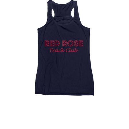 Red Rose Track Club red, a Navy Women's Racerback