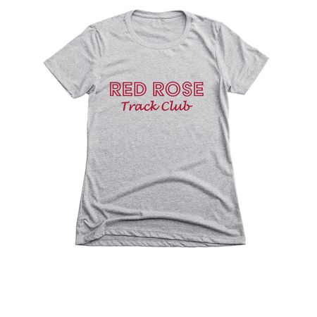 Red Rose Track Club red, a Dark Heather Grey Women's Slim Fit Tee