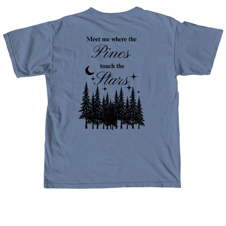 Pines & Stars, a Blue Jean Comfort Colors Unisex Tee