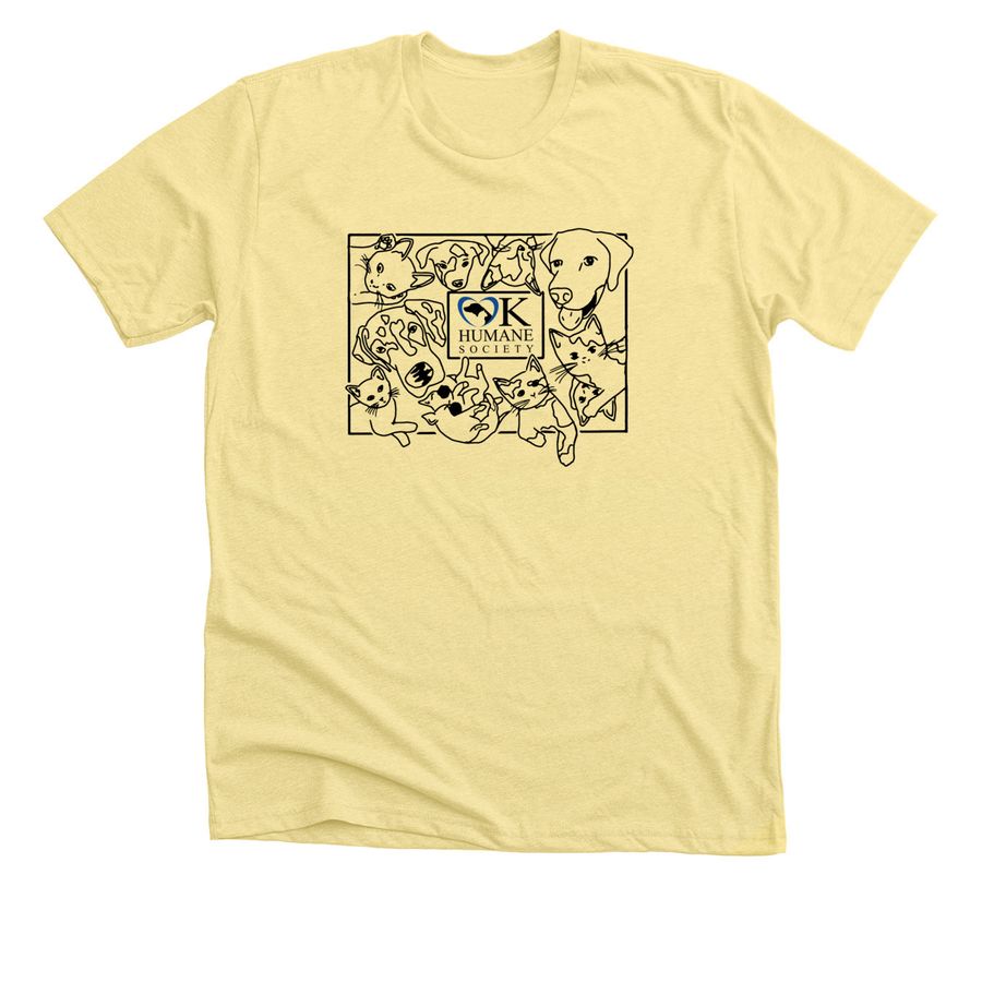 We Love our OK Humane Fosters!, a Heather Yellow Gold Premium Unisex Tee