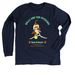 Play Fetch, Don't Litter, a Heather Midnight Navy Premium Long Sleeve Tee