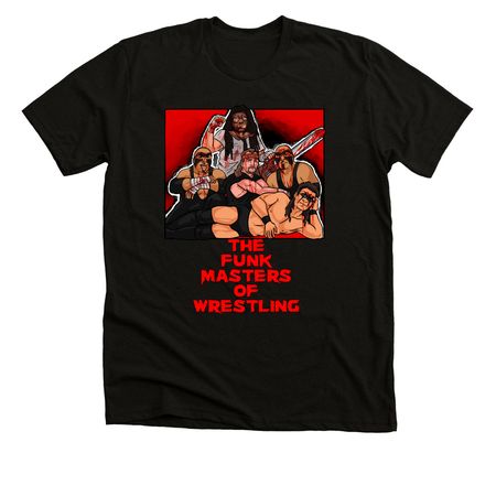 THE FUNK MASTERS OF WRESTLING, a Solid Black Blend Premium Unisex Tee