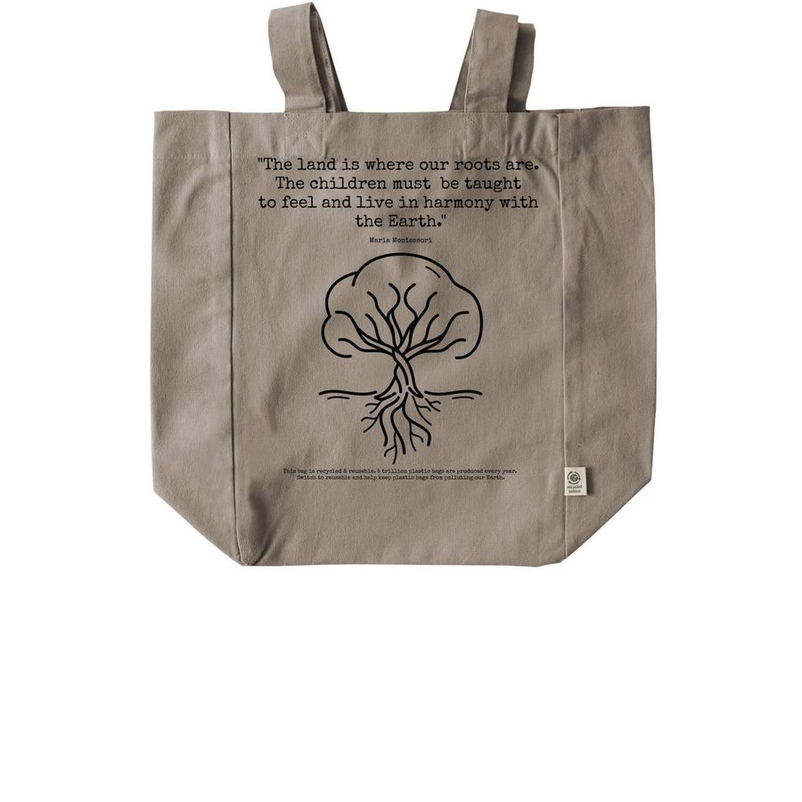Recycled Cotton Reusable Bag, a Pumice Recycled Cotton Tote Bag
