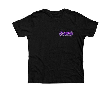 Cash, a Black Heather Premium Youth Tee