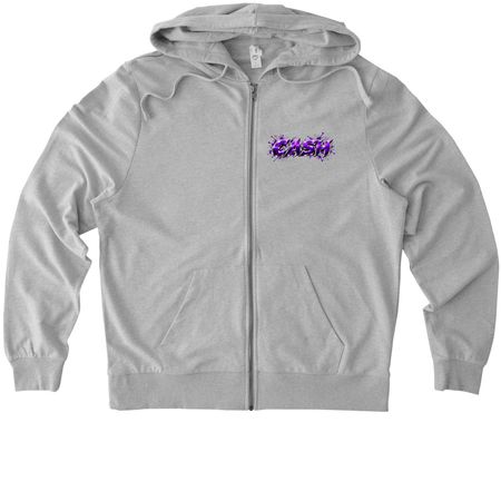 Cash, a Granite Grey Heather Allmade Organic French Terry Zip Up Hoodie