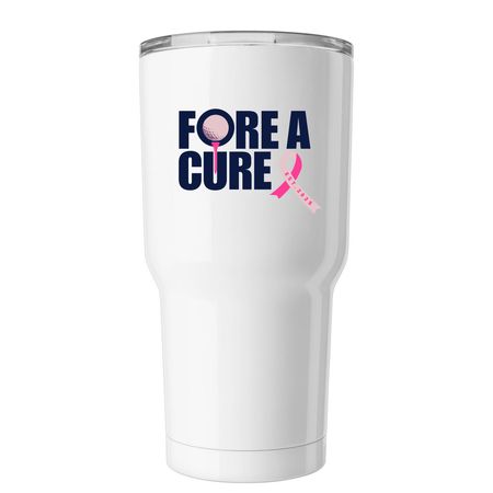 Fore A Cure, a White Insulated Tumbler