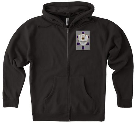 Grand Encampment Knights Templar, USA, PHA, a Black Heavyweight Zip Up Hoodie