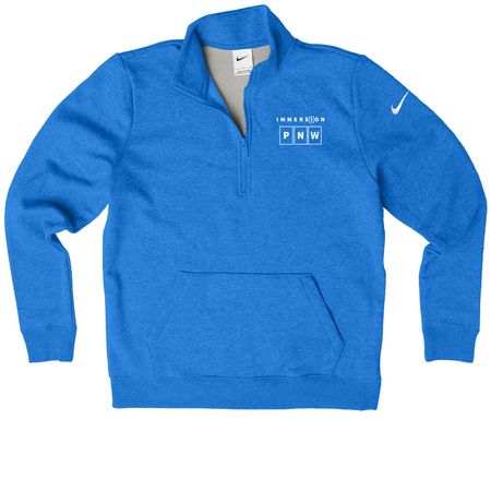 Quarter & Full Zip, Hoodies & Polos, a Light Game Royal Heather Nike Women's Club Half Zip Pullover