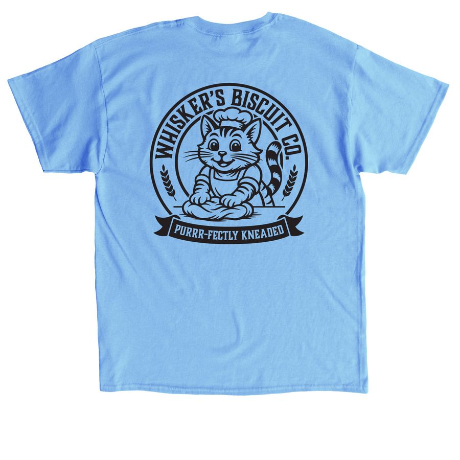 Whisker's Biscuit Co., a Carolina Blue Classic Unisex Tee (back-view)
