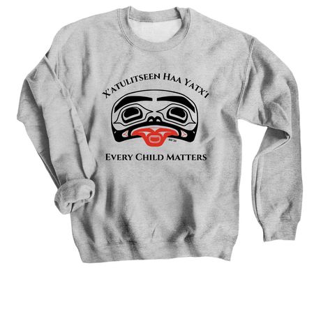 Orange Shirt Day, a Sport Grey Crewneck Sweatshirt