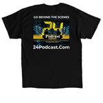 24Podcast.Com Effort V.1, a Black Classic Unisex Tee (back-view)