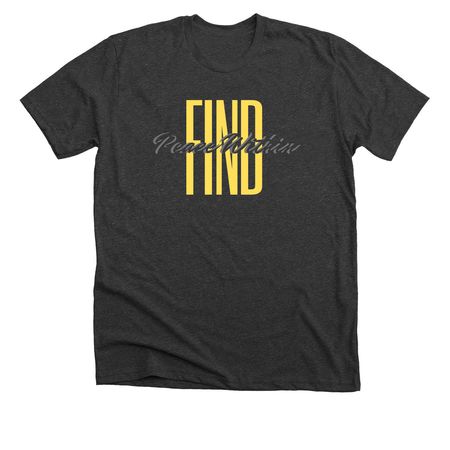 Peace (Yellow Edition), a Dark Grey Heather Premium Unisex Tee