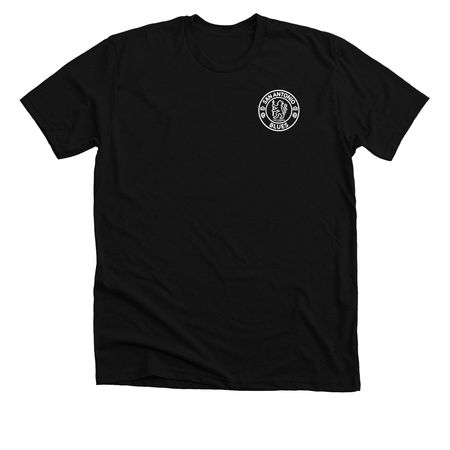 SA Blues Sketch (white design)&nbsp;, a Solid Black Blend Premium Unisex Tee
