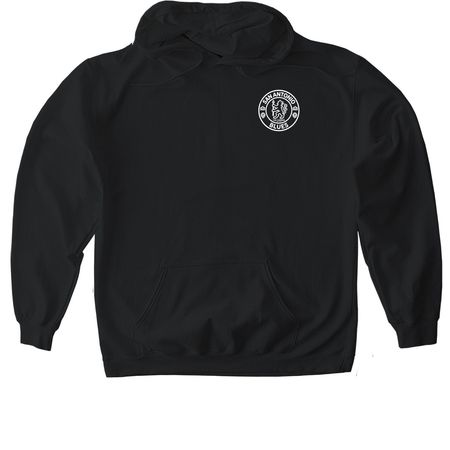 SA Blues Sketch (white design)&nbsp;, a Black Gildan Softstyle Pullover Hoodie