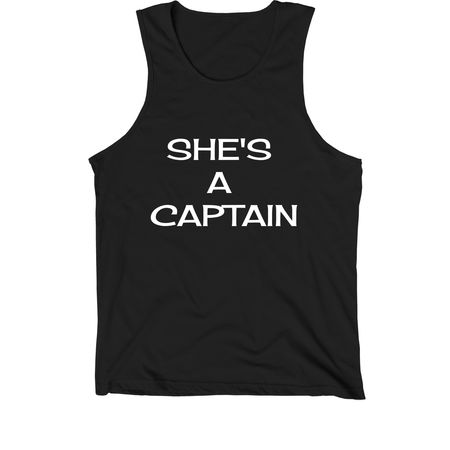 She Captain Clothing TM, a Black Premium Cotton Tank