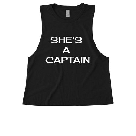 She Captain Clothing TM, a Deep Black Allmade Eco Triblend Women?s Muscle Tank