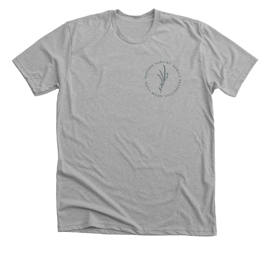 Rewild Perspective - Goldenrod, a Athletic Heather Premium Unisex Tee