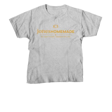 jonesHOMEMADE CLASSIC TEE - GOLD ON BLACK, a Sport Grey Youth Unisex Tee