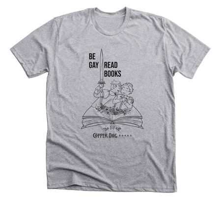 Be Gay, Read Books - Princes, a Athletic Heather Premium Unisex Tee