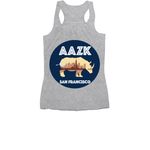 AAZKSF Chapter Fundraiser, a Athletic Heather Women's Racerback (back-view)