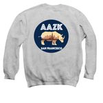 AAZKSF Chapter Fundraiser, a Sport Grey Crewneck Sweatshirt (back-view)