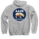 AAZKSF Chapter Fundraiser, a Sport Grey Pullover Hoodie (back-view)