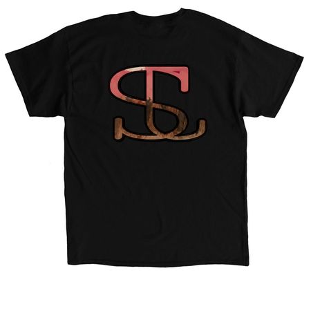 Pink Forest Text & Logo Tee&nbsp;, a Black Classic Unisex Tee (back-view)
