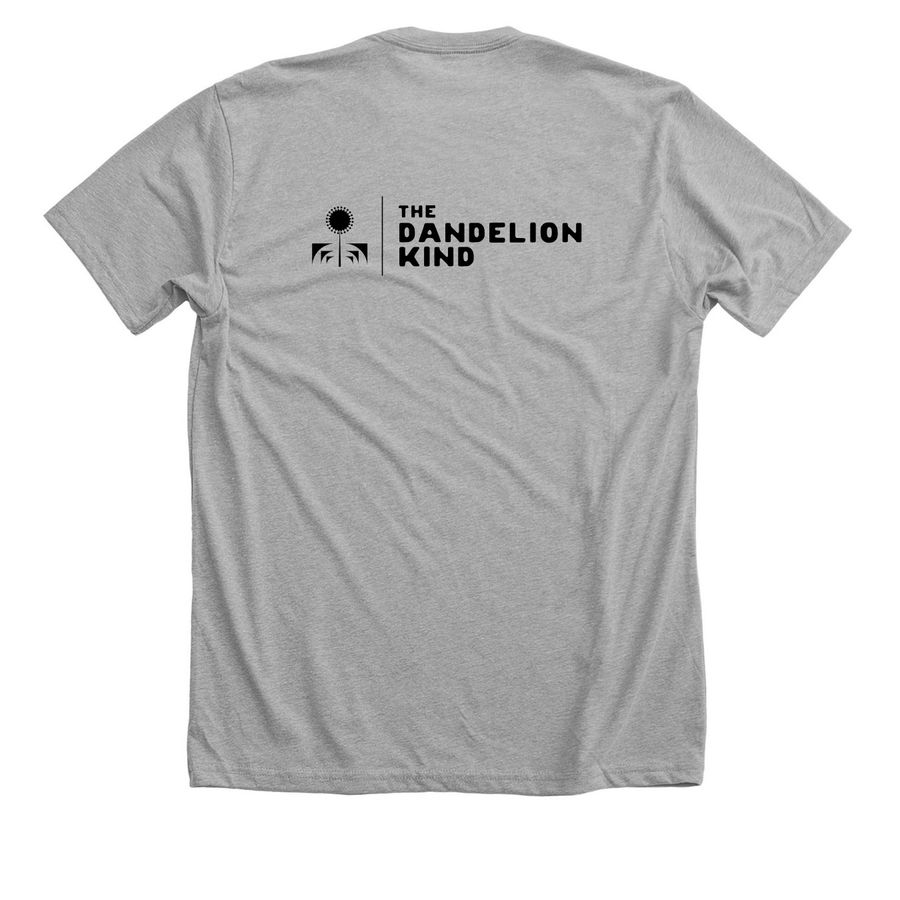 "Be One Of a Kind", with TDK Logo on Back, a Athletic Heather Premium Unisex Tee (back-view)