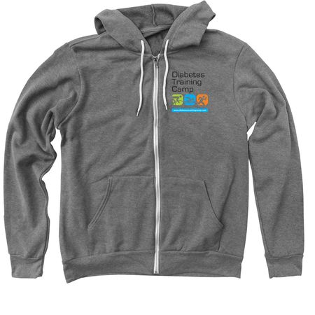 Zip Up Hoodie (LTC back), a Deep Heather Zip Up Hoodie