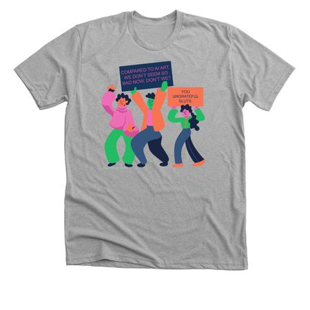 Corporate Memphis Strikes Back, a Athletic Heather Premium Unisex Tee