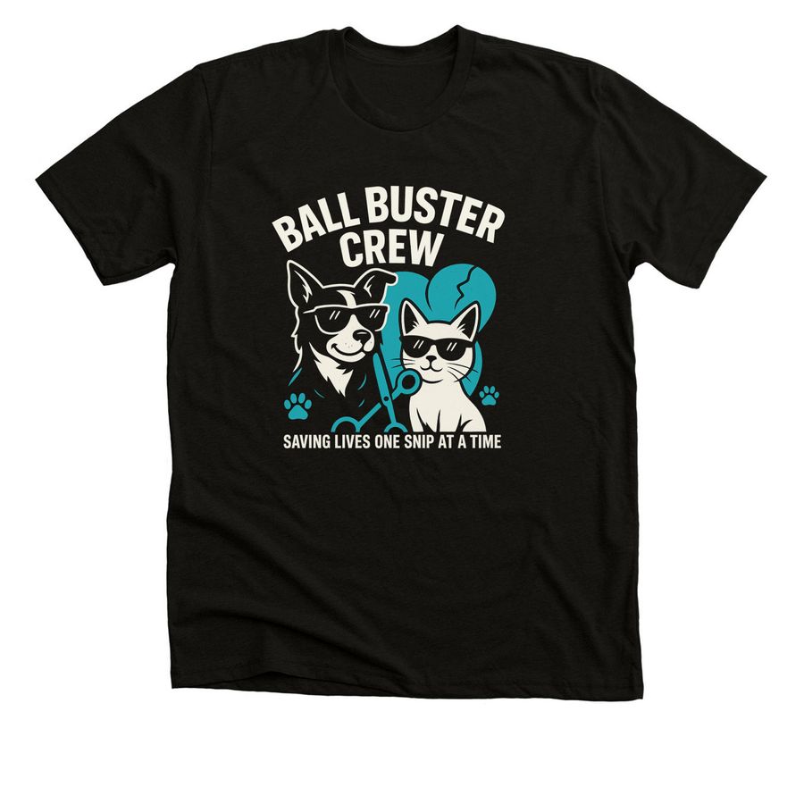 Ball Buster Crew&nbsp;, a Solid Black Blend Premium Unisex Tee