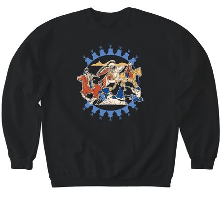 1876&nbsp;, a Black Softstyle Crewneck Sweatshirt