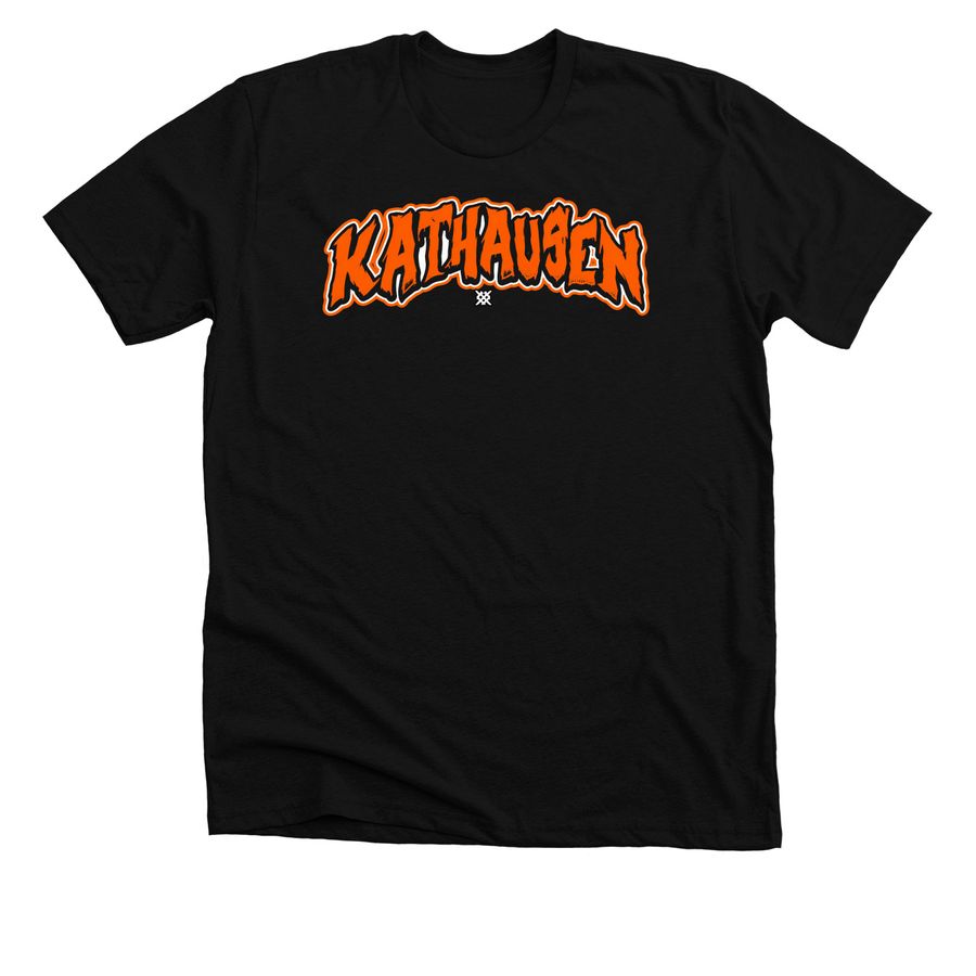 Karl-Anthony Towns WWE KATHausen Wordmark T-S, a Solid Black Blend Premium Unisex Tee