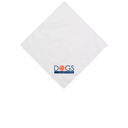 Dogs on Deployment Bandanas, a White Cotton Bandana