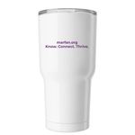 Global Virtual Conference 2026 Travel Cup, a White Insulated Tumbler (back-view)